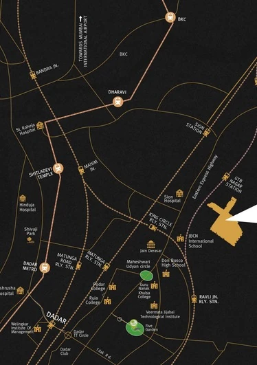 Trans India Meridian Strategic Location Map Sion Matunga